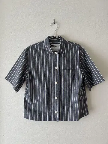 MHL. 반팔 셔츠 YARN DYE COTTON LINEN 사이즈 1