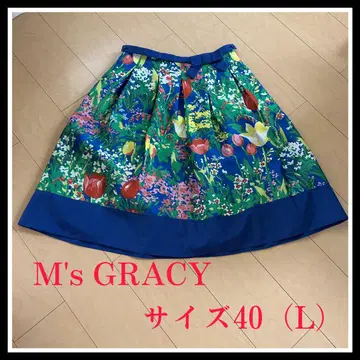 M's GRACY 꽃무늬 스커트 사이즈 40 (L)