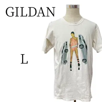 GILDAN 길단 화이트 반팔 티셔츠 상의 M