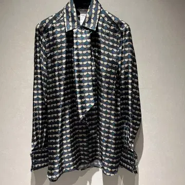 Max Mara 실크 동물 패턴 셔츠