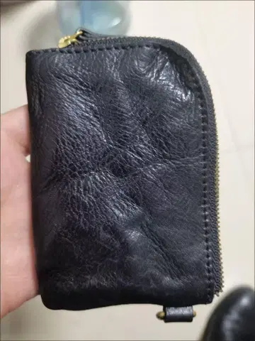 블랙 가죽 코인 케이스