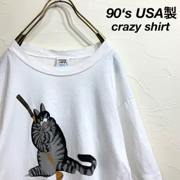 90년대 USA제 crazy shirt 크리반 캣 골프 보로 t
