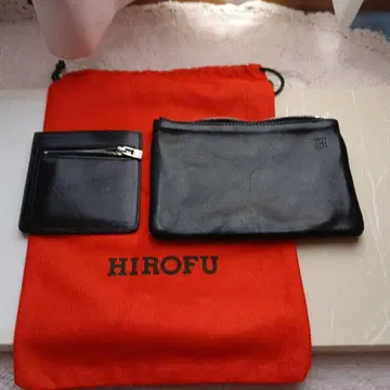HIROFU 블랙 가죽 소품함 세트