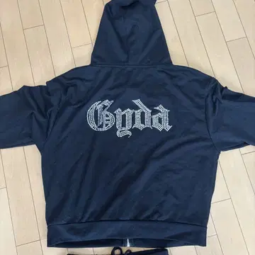 GYDA 스톤 장식 후드티와 팬츠 세트 셋업
