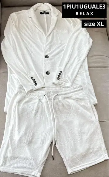 1PIU1UGUALE3 타월 원단 셋업 size XL