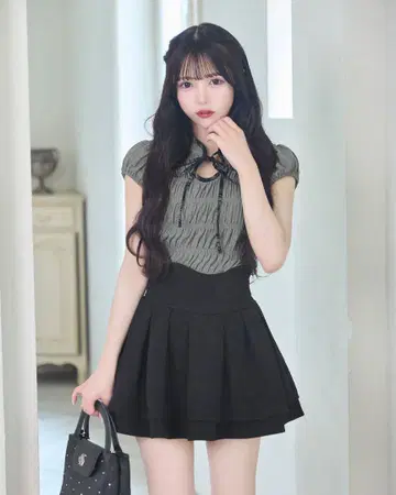 미셸 마카롱 슬림 레그 스커트