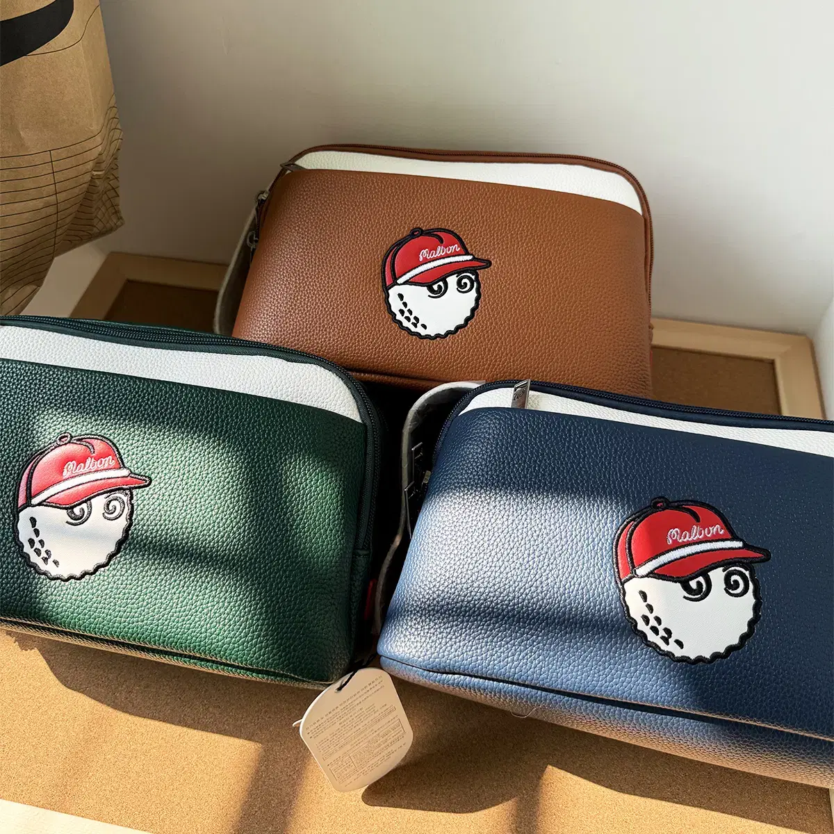 【Malbon Golf】Color Block Pouch 3 Colors MALBON | 말본 Malbon Golf Performance pow 3 Colors on