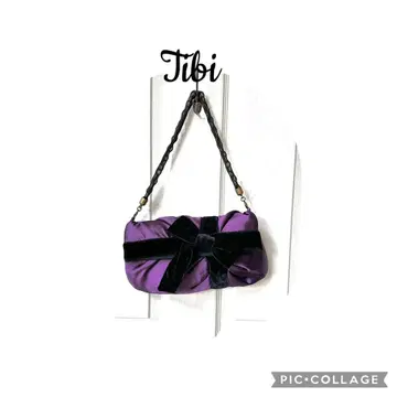 tibi 보라색 리본 포함 파티 백