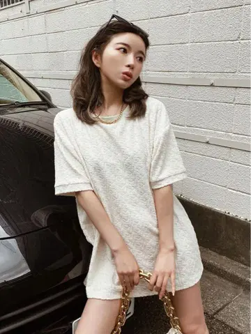 다리치 로고 티셔츠 베이지