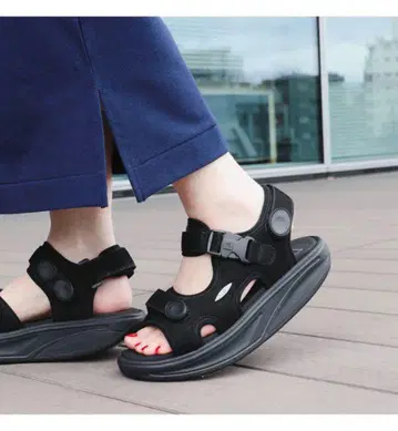 MBT 블랙 스포츠 샌들 벨크로