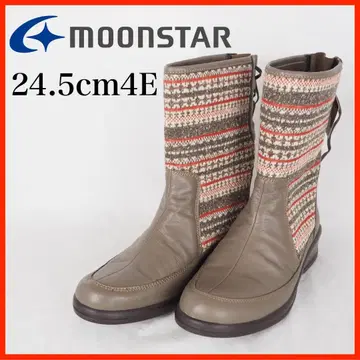 MOONSTAR*새상품*숏부츠*24.5cm4E*베이지*G0068