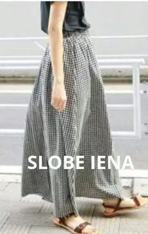 SLOBE IENA 린넨 혼방 개더 롱 스커트 Free