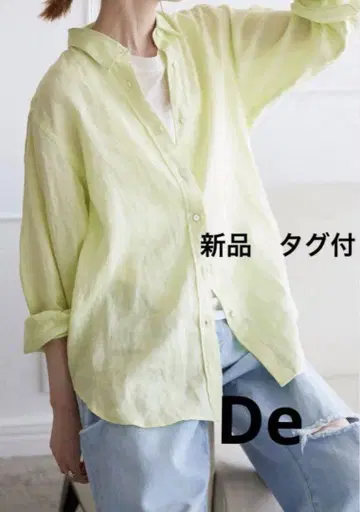 새상품 SLOBE IENA European 린넨 레귤러 셔츠 38