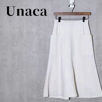 Unaca 아웃 포켓 플레어 스커트 백 밴딩 안감 있음 사이즈 38(M)