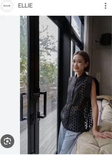 ellie 레이스 셔츠 블랙