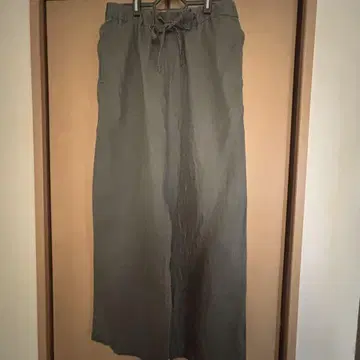 MUJI 무인양품 이지 팬츠 S 린넨 100% 카키