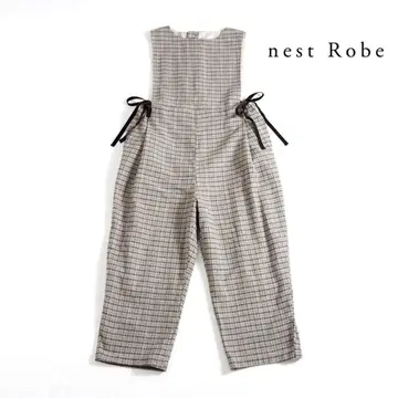 714t*새상품급 네스트로브 nest Robe 트위스트 체크 오버롤.