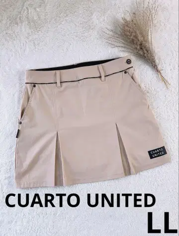 CUARTO UNITED 골프 플리츠 스커트 베이지 빅 사이즈