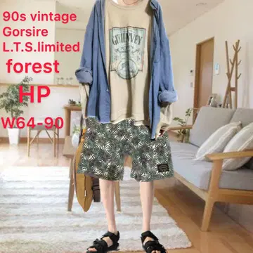 90s 올 패턴 forest 하프 팬츠 패턴은 하의