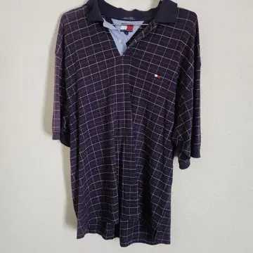 타미힐피거 체크 무늬 피케 셔츠 2XL