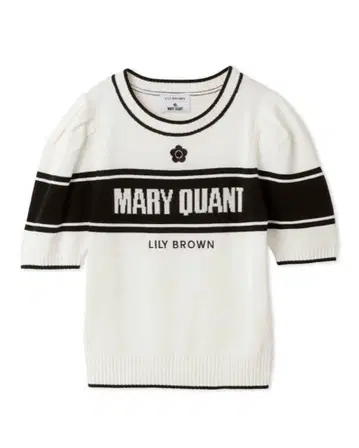 MARY QUANT LILY BROWN 반팔 니트 니트 풀오버