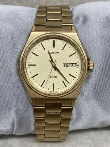 T3) SEIKO SPIRIT 데이 데이트 메탈 밴딩 스피릿 세이코
