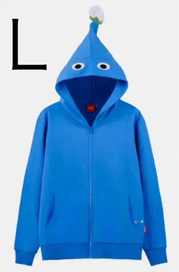 파랑 피크민 긴팔 풀 집업 후드티
