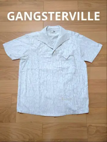 GANGSTERVILLE 레오파드 무늬 반팔 셔츠 M 사이즈