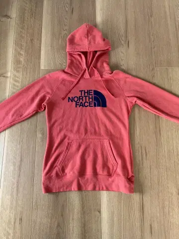 THE NORTH FACE 핑크 후드 부착 후드티 XS