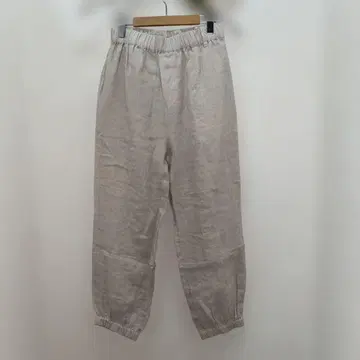 루피리안 린넨 100% 아이보리 베이지 허리밴딩 조거 팬츠 새상품