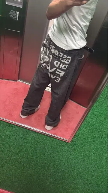 EVISU lot1930 데님 팬츠 워시 블랙 36 백 로고
