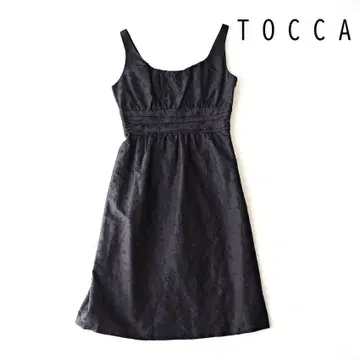 TOCCA 토카 자수 실크 원피스 사이즈 2 블랙