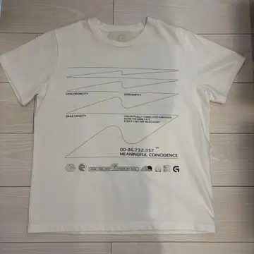 화이트 그래픽 프린트 티셔츠