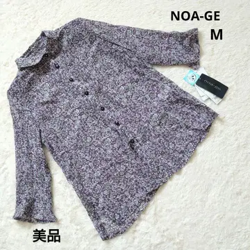 택 포함 새상품 NOA-GE 꽃무늬 라벤더 반소매 셔츠 M