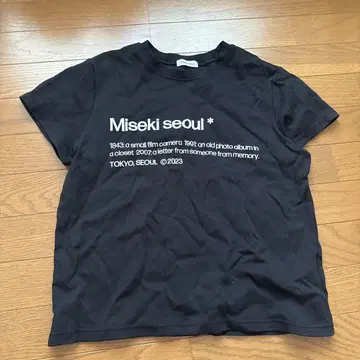 Miseki seoul 텍스트 프린트 티셔츠