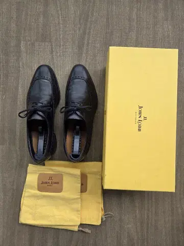 JOHN LOBB 블랙 레이스업 슈즈 7.5E