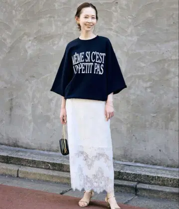 SLOBE IENA 슬로브 이에나 레이스 절개 스커트 프리 사이즈 화이트