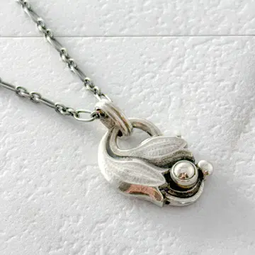 GEORG JENSEN 1999 이어 펜던트 실버 목걸이