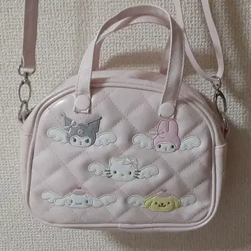산리오 꿈꾸는 엔젤 숄더백 핑크 퀼트 미니백