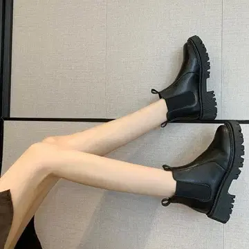 사이드 고어 부츠 블랙 브라운