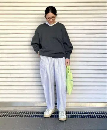 저널 스탠다드 화이트 와이드 팬츠 일본제
