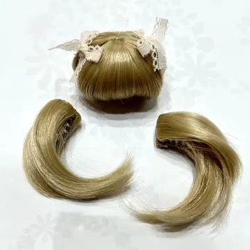 작은 인형용 가발 전문점 제작 4~4.5인치 가발과 앞머리 세트