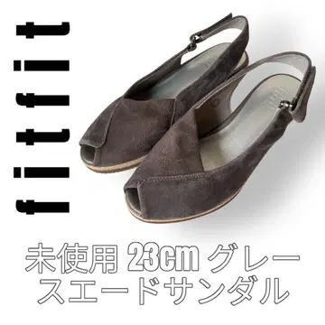 미사용 핏핏 핏핏 23cm 스웨이드 샌들 펌프스