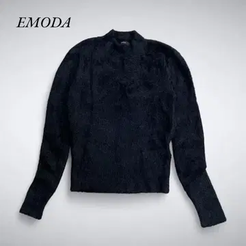 Z10-062 EMODA 모후모후 모크넥 니트 F 블랙 푹신푹신