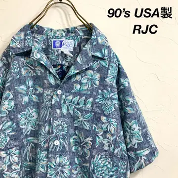 새상품급 90년대 USA제 RJC 하와이 제 알로하 셔츠 인사이드 아웃