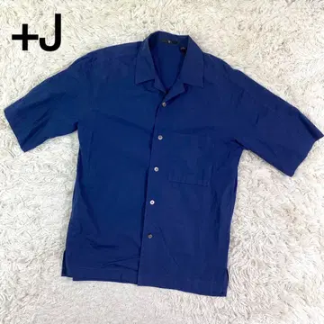 +J 질 샌더 유니클로 네이비 컬러 반팔 셔츠