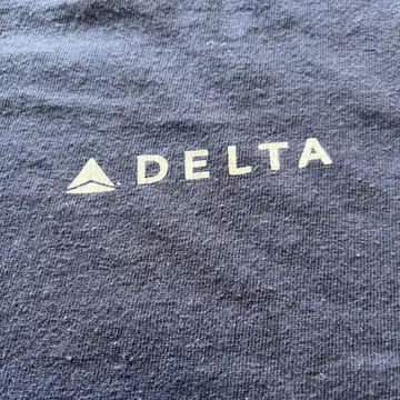 기업 티셔츠 Delta 네이비 L 사이즈 00s 구제 의류 양면 프린트