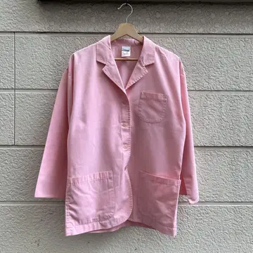 90s USA제 라이트 핑크 커버올 워크 자켓 빈티지