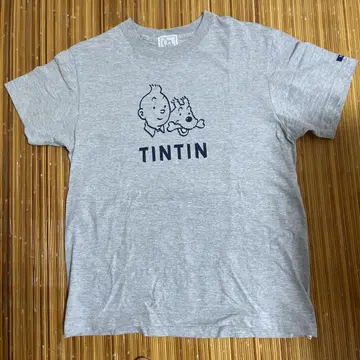 TINTIN 캐릭터 그레이 티셔츠 M