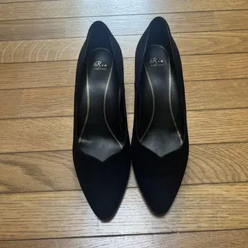 블랙 스웨이드 하이힐 24cm